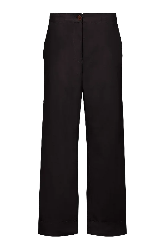 TANSY - Organic Cotton Trousers Black