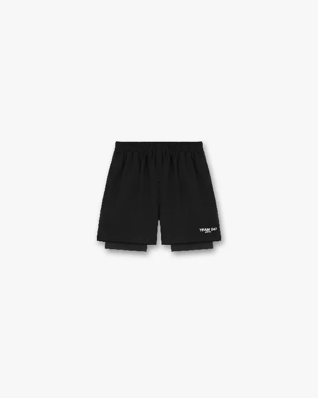 Team 247 2-In-1 Shorts - Black 