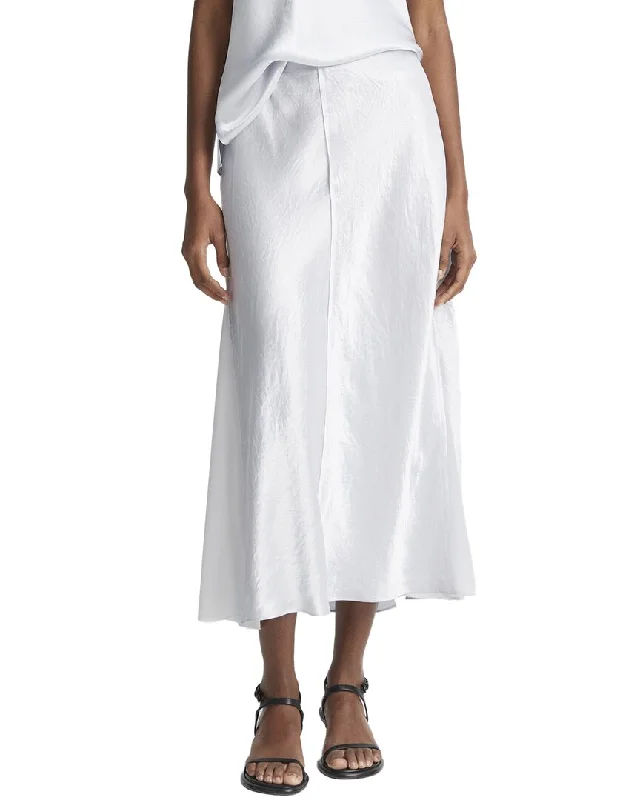 Vince Sheer Paneled Slip Skirt