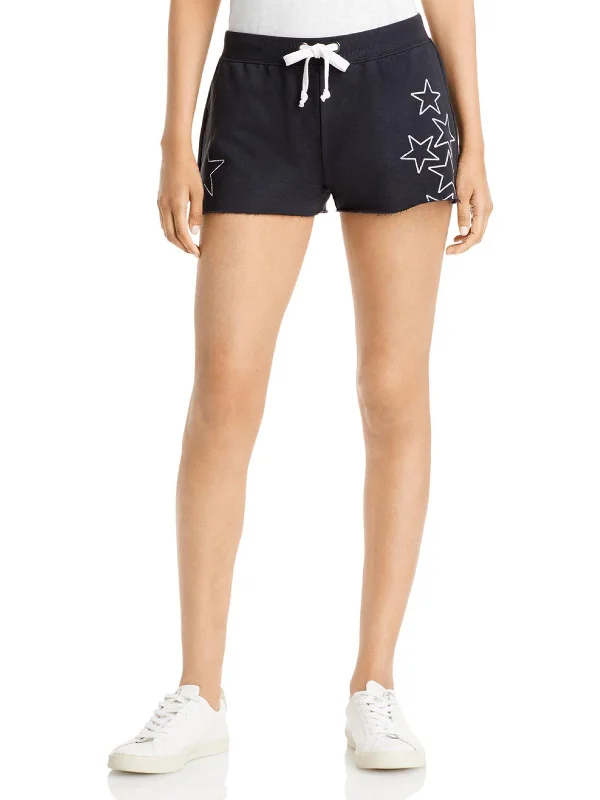 Womens Raw Hem Short Walking Shorts