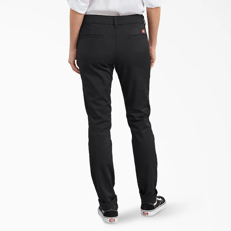 Women's Slim Fit Pants - Rinsed Black