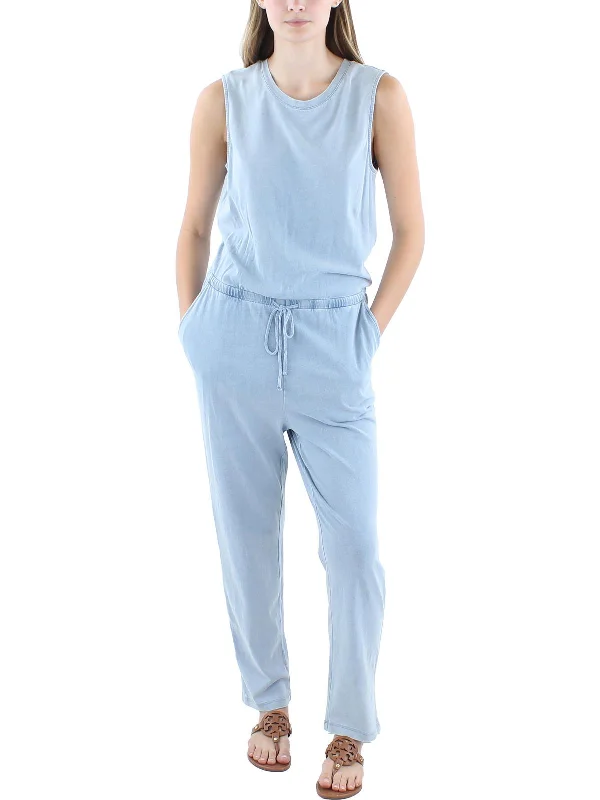 Womens Solid Stretch Jumpsuit